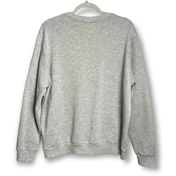 Nominee SIZE XL Cotton Blend Long Sleeve Sweatshirt Gray Pullover Made in Italy - Picture 2 of 10